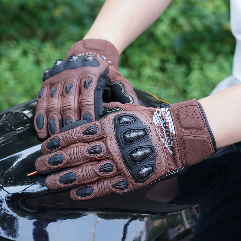 Farbe: Braun | Seibertron SPS2 Plus Sommer-Motorradhandschuhe mit Carbon-Knöchelschutz Bild 42