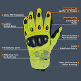 Farbe: Gelb | Seibertron SPS2 Plus Sommer-Motorradhandschuhe mit Kohlefaser-Knochenschutz Bild 44