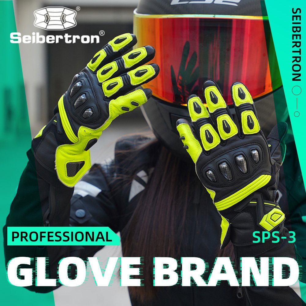 color:FL Yellow | Seibertron SPS-3 motorcycle riding gloves for BMX ATV MTB and road riding image 13