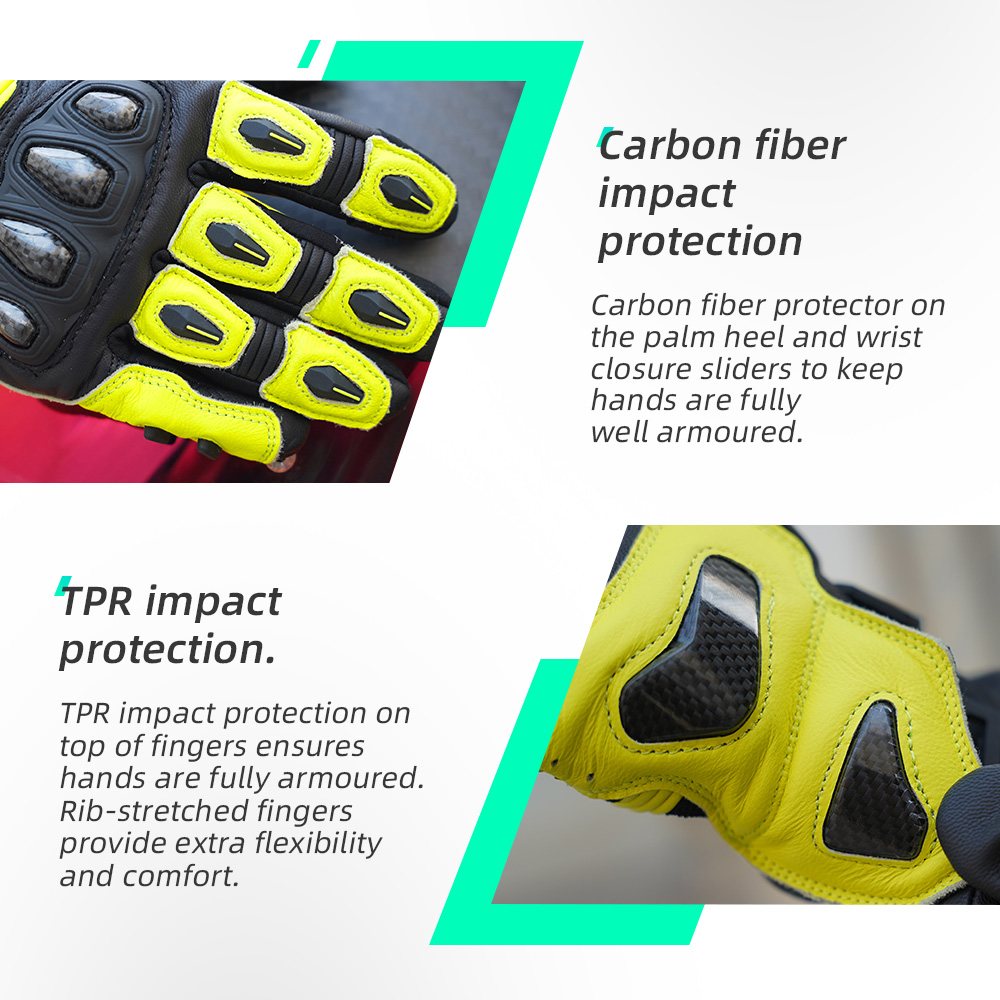 color:FL Yellow | Seibertron SPS-3 motorcycle riding gloves for BMX ATV MTB and road riding image 16