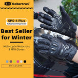 color:Black | Seibertron SPS-4 Plus 3M Thinsulate winter leather motorcycle gloves image 01