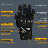color:Black | Seibertron SPS-4 Plus 3M Thinsulate winter leather motorcycle gloves image 02