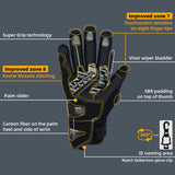 color:Black | Seibertron SPS-4 Plus 3M Thinsulate winter leather motorcycle gloves image 03