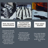 color:White | Seibertron SPS-4 Plus 3M Thinsulate winter leather motorcycle gloves image 08