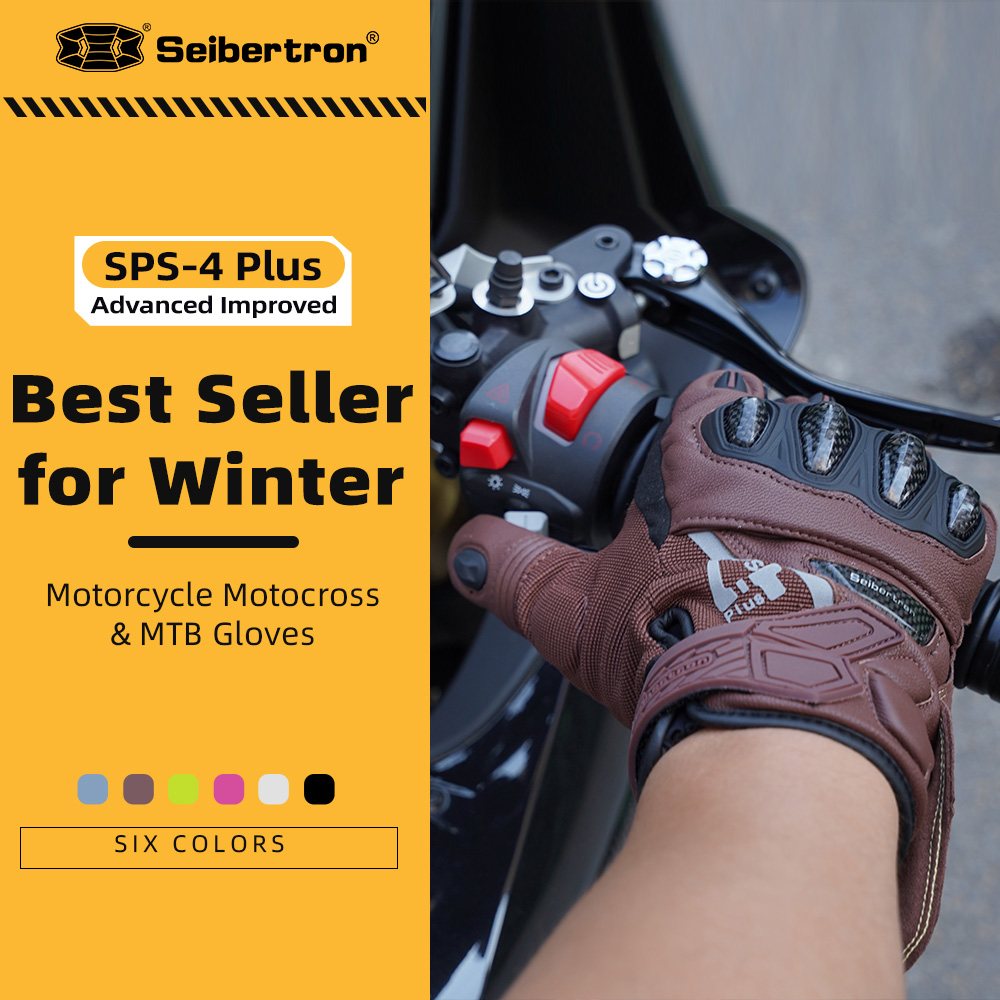 Farbe: Braun | Seibertron SPS-4 Plus 3M Thinsulate Winter-Leder-Motorradhandschuhe – Bild 09