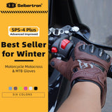 color:Brown | Seibertron SPS-4 Plus 3M Thinsulate winter leather motorcycle gloves image 09