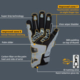 color:Gray | Seibertron SPS-4 Plus 3M Thinsulate winter leather motorcycle gloves image 15