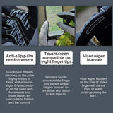 color:Gray | Seibertron SPS-4 Plus 3M Thinsulate winter leather motorcycle gloves image 16