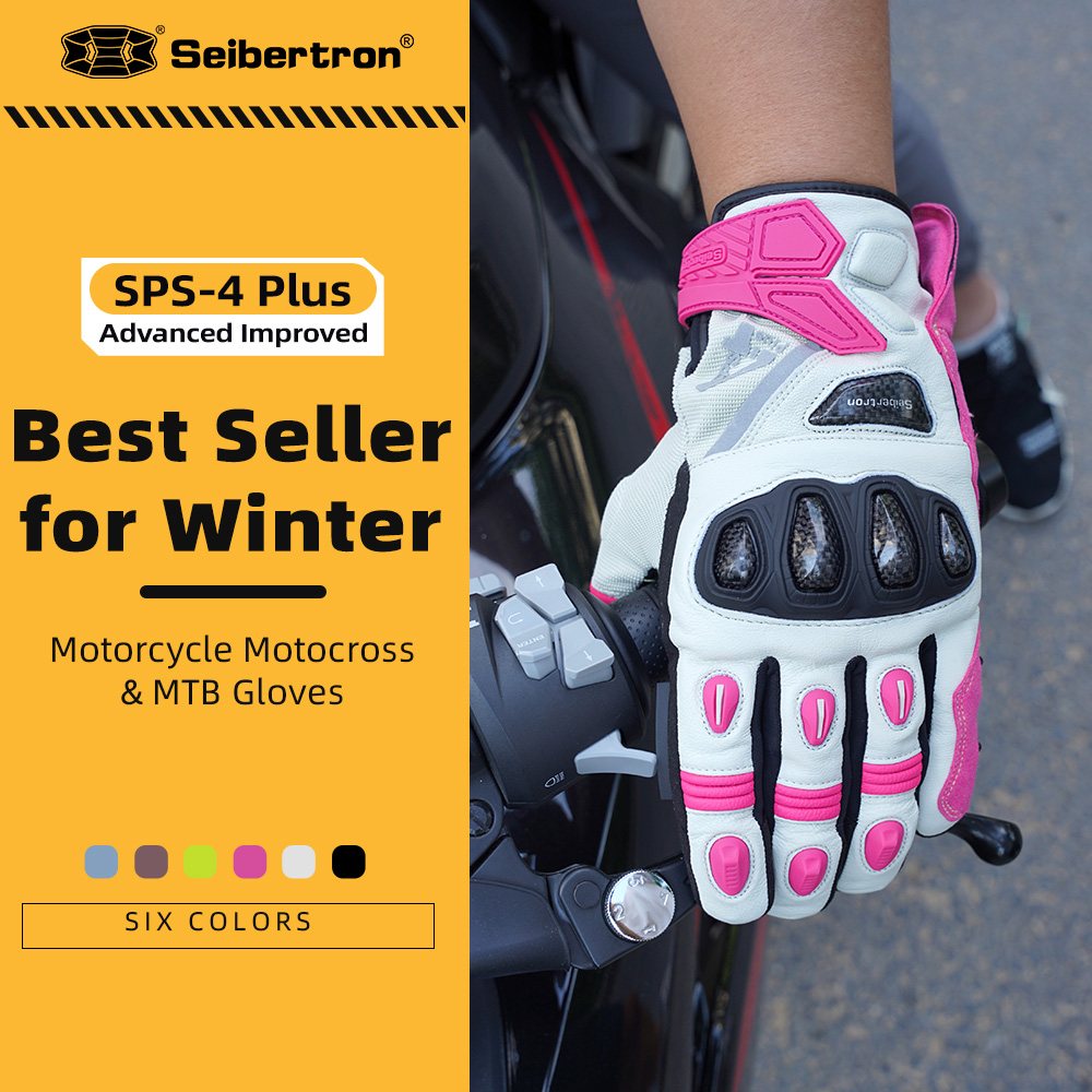 Farbe: Pink | Seibertron SPS-4 Plus 3M Thinsulate Winter-Leder-Motorradhandschuhe Bild 17