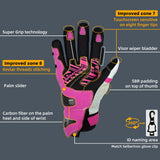 color:Pink | Seibertron SPS-4 Plus 3M Thinsulate winter leather motorcycle gloves image 19