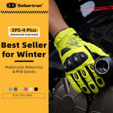 color:Yellow | Seibertron SPS-4 Plus 3M Thinsulate winter leather motorcycle gloves image 21