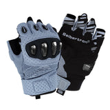 Farbe: Grau | Seibertron SPS-5 Motorradhandschuhe mit halben Fingern Bild 12