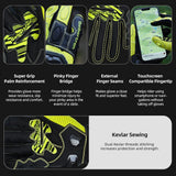 Farbe: Gelb | Seibertron SPS-6 Leder-Rennhandschuhe mit Kohlefaser-Schutz Bild 05