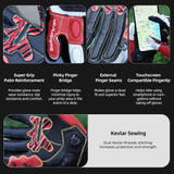 Farbe: Rot | Seibertron SPS-6 Leder-Rennhandschuhe mit Carbonfaser-Schutz Bild 20