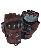 Seibertron SPS-7H Halbfinger-Motorradhandschuhe in Braun