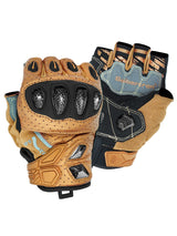 Seibertron SPS-7H Halbfinger-Motorradhandschuhe in Gold
