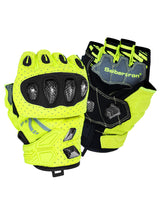 Seibertron SPS-7H Motorradhandschuhe mit halben Fingern in Fluoreszenz-Gelb