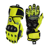 Seibertron SPS-7L Motorrad-Rennhandschuhe mit langem Stulpen in Fluoreszierendem Gelb