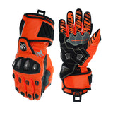 Seibertron SPS-7L Motorrad-Rennhandschuhe mit langem Stulpen in Fluoreszierendem Orange