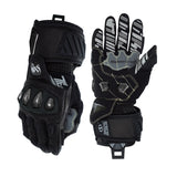 Seibertron SPS-7L Motorrad-Rennhandschuhe mit langem Stulpen in Schwarz