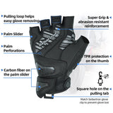 color:Black | Seibertron SPS-9 summer carbon fiber half-finger motorcycle gloves image 03
