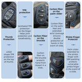 color:Black | Seibertron SPS-9 summer carbon fiber half-finger motorcycle gloves image 04