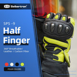color:Yellow | Seibertron SPS-9 summer carbon fiber half-finger motorcycle gloves image 11
