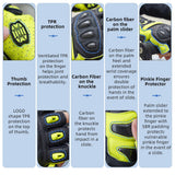 color:Yellow | Seibertron SPS-9 summer carbon fiber half-finger motorcycle gloves image 14