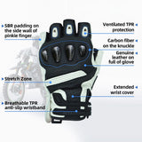 color:White | Seibertron SPS-9 summer carbon fiber half-finger motorcycle gloves image 17