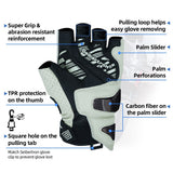 color:White | Seibertron SPS-9 summer carbon fiber half-finger motorcycle gloves image 18