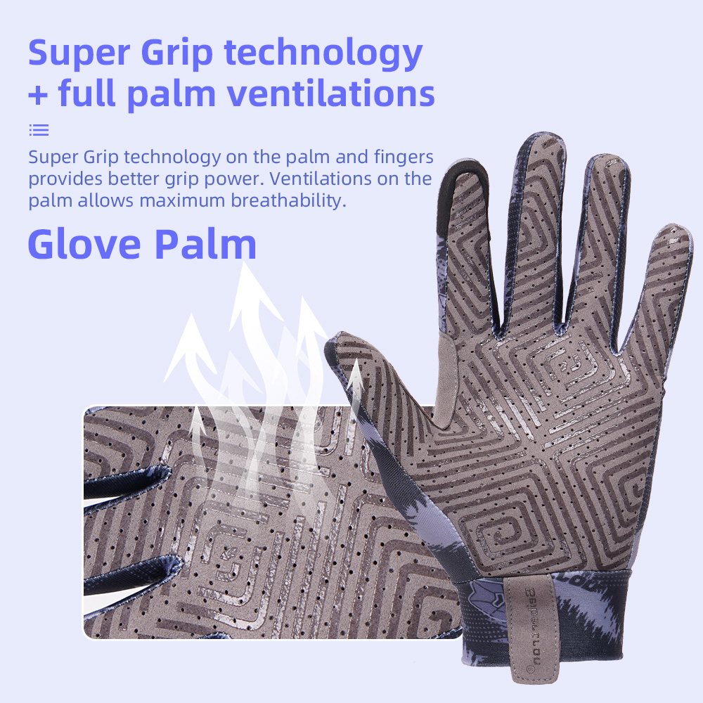 color:Black | Seibertron S.P.S.G-1 UPF100 sun protection touchscreen full finger gloves image 03