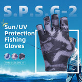 Farbe: Schwarz | Seibertron S.P.S.G-2 UPF100 Sonnenschutz Angelhandschuhe Bild 01