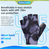 Farbe: Schwarz | Seibertron S.P.S.G-3 UPF100 Sonnenschutz-Fingerhandschuhe für Radsport Bild 02