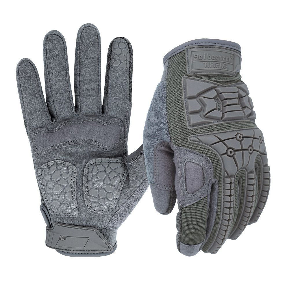 color:Grey | Seibertron T.F.F.I.G 2.0 full finger tactical gloves image 06