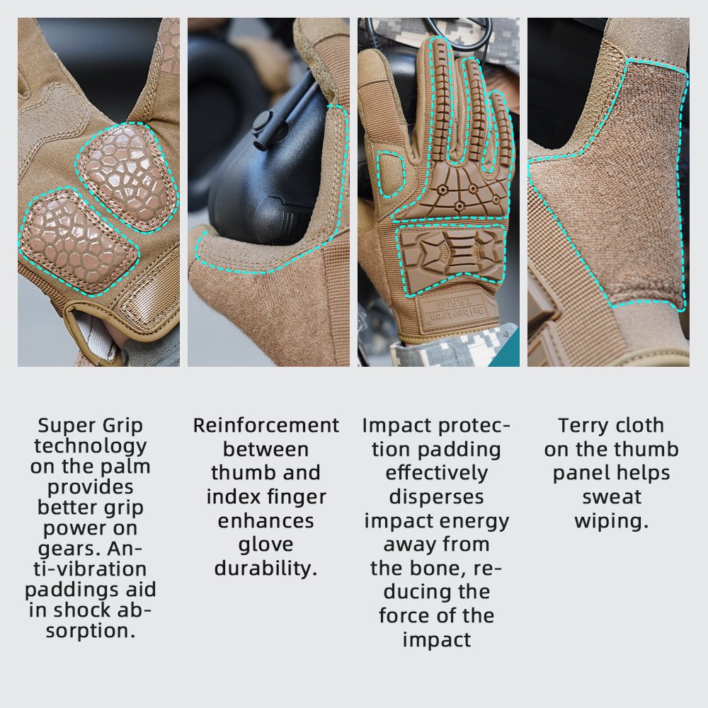 color:Coyote | Seibertron T.F.F.I.G 2.0 full finger tactical gloves image 17