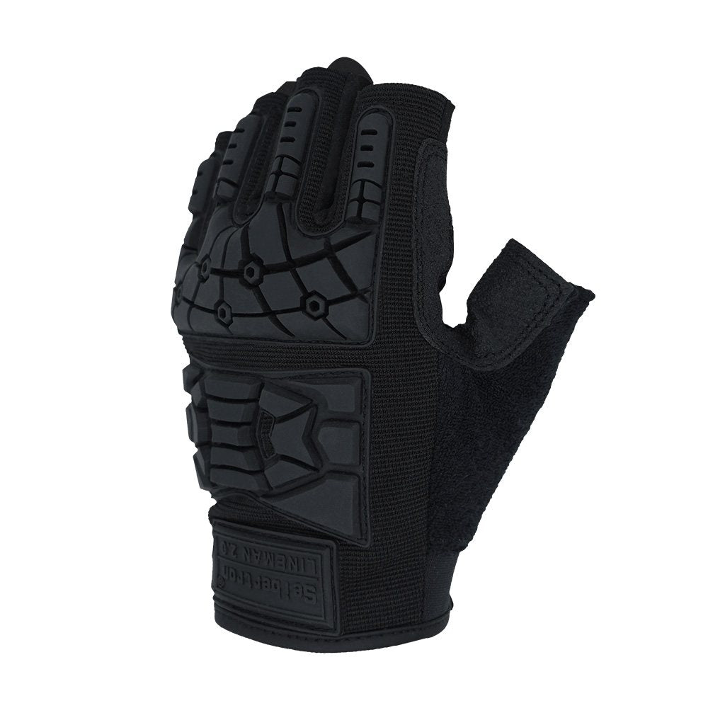 Farbe: Schwarz | Seibertron T.H.F.I.G 2.0 taktische Handschuhe mit halben Fingern Bild 02