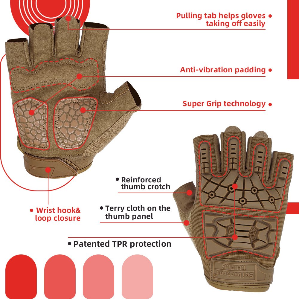 Farbe: Coyote | Seibertron T.H.F.I.G 2.0 Halbfinger-Taktikhandschuhe Bild 16