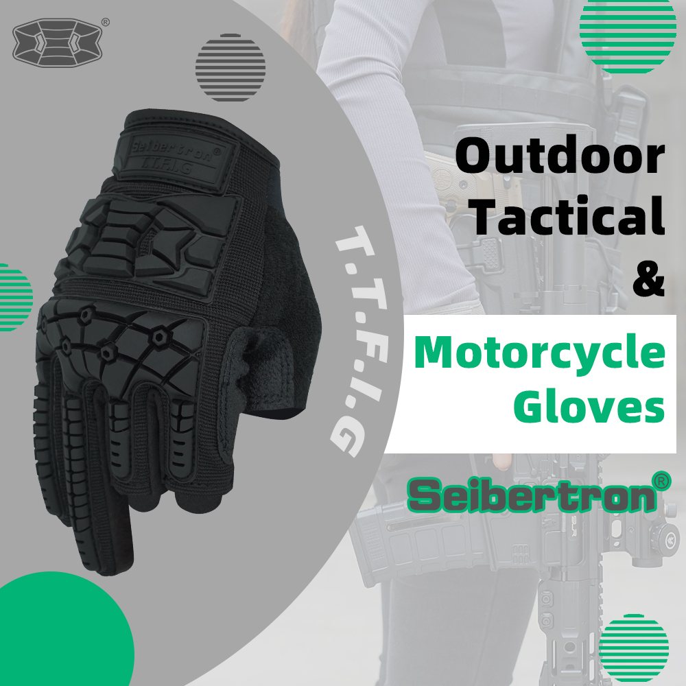 Farbe: Schwarz | Seibertron T.T.F.I.G 2.0 Taktische Handschuhe mit drei Fingern Bild 02