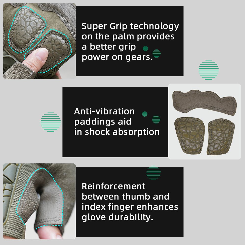 Farbe: Army Green | Seibertron T.T.F.I.G 2.0 taktische Handschuhe mit drei fingerlosen Fingern Bild 12