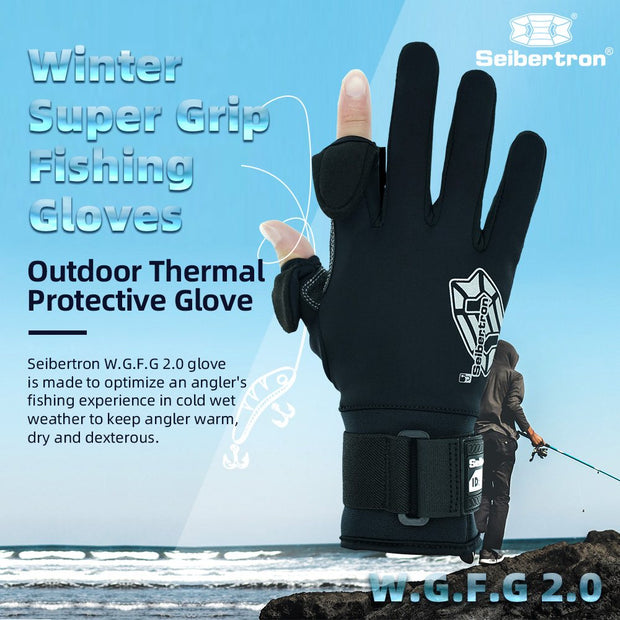 Farbe: alle | Seibertron W.G.F.G 2.0 Winter-Fischerhandschuhe wasserabweisende Winter-Fischerhandschuhe mit magnetischer Fingerklappe Bild 01