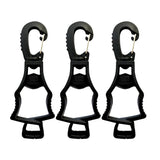 style:Schwarz 2 Stück | style:Schwarz 3 Stück | color:Schwarz | Seibertron Arbeitshandschuh-Clips schwarz Originalbild auf weißem Hintergrund