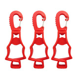 Stil: Rot 2 Stück | Stil: Rot 3 Stück | Farbe: Rot | Seibertron Arbeitshandschuh-Clips, rot, Originalbild auf weißem Hintergrund