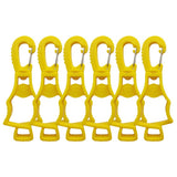 Stil: Gelb 4 Stück | Farbe: Gelb | Seibertron Arbeitshandschuh-Clips gelb Original weißer Hintergrund Bild