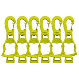 Stil:Neon-Gelb 4 Stück | Farbe:Neon-Gelb | Seibertron Arbeitshandschuh-Clips neon-gelb Original Weißer Hintergrund Bild